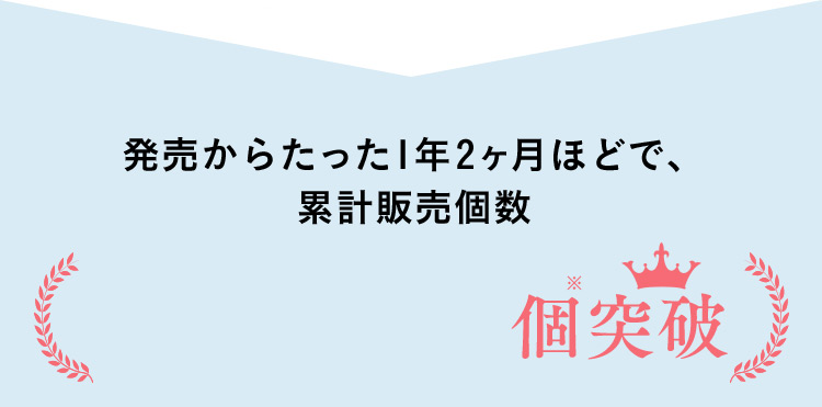 発売からたった1年2ヶ月ほどで、累計販売個数421,450個※突破