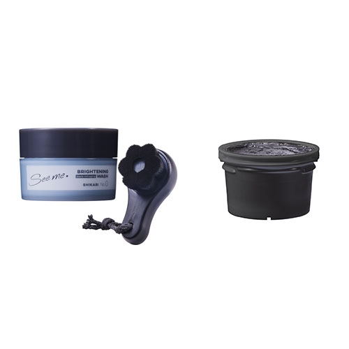 BRIGHTENING WASH ブラックブラシセット 〈リフィル+ケース+ブラシ〉　次回定期予約