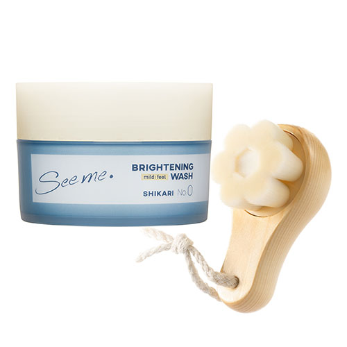 BRIGHTENING WASH マイルドブラシセット 〈リフィル+ケース+ブラシ〉