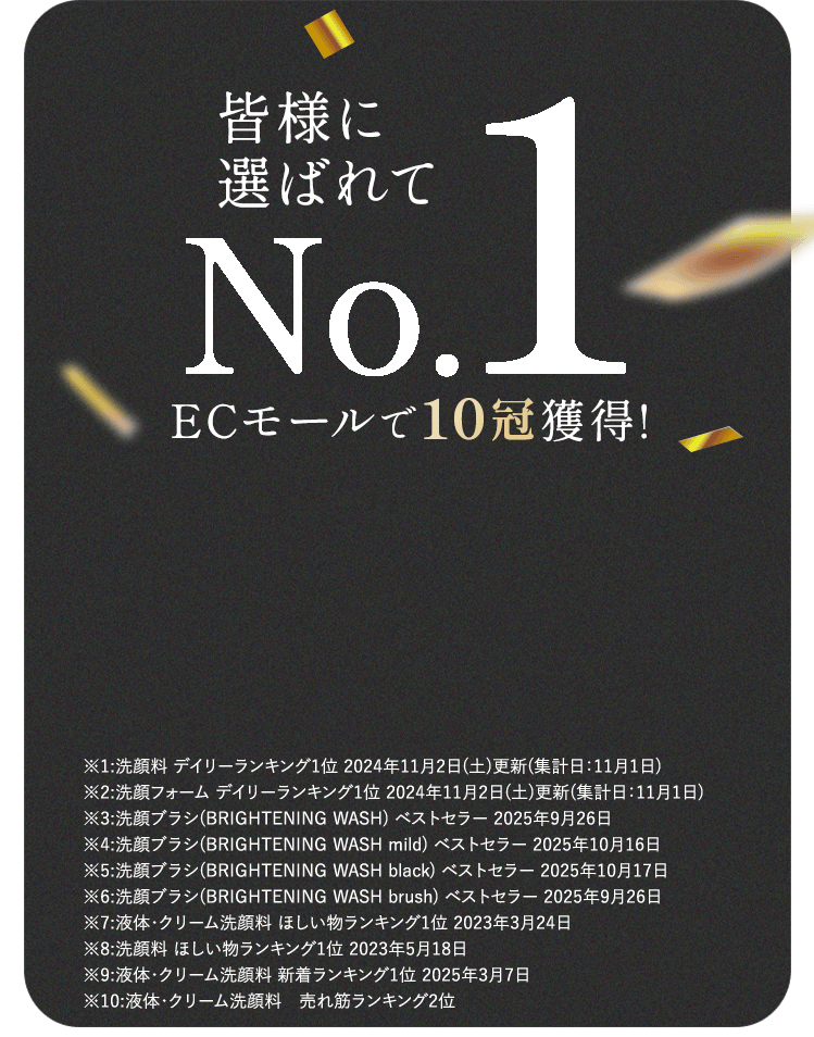 皆様に選ばれてNo.1 ECモールで10冠獲得!