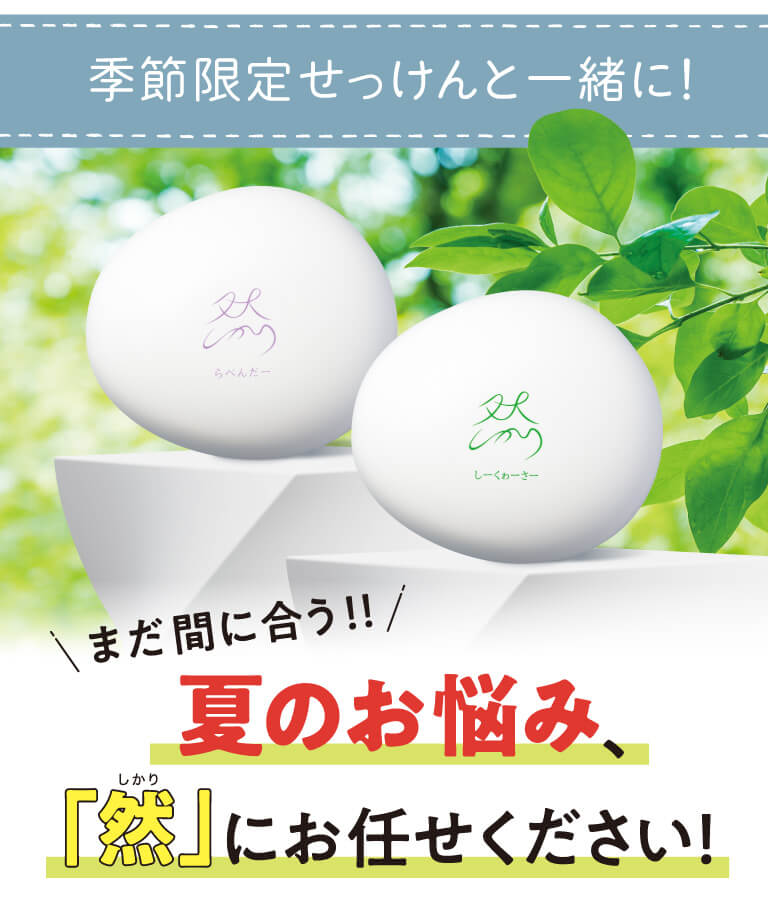 夏のお悩み然におまかせください