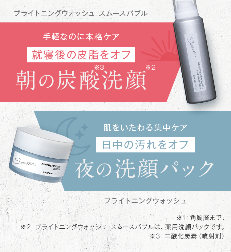 朝の炭酸洗顔