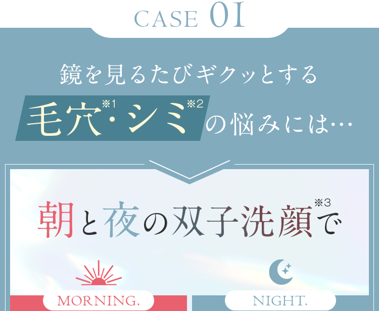 鏡を見るたびギクッとするシミや毛穴の悩みには…