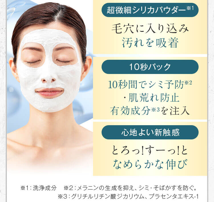 毛穴に入り込み汚れを吸着