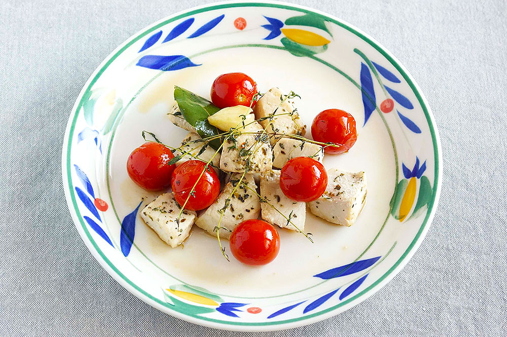 カジキとトマトの香草焼き