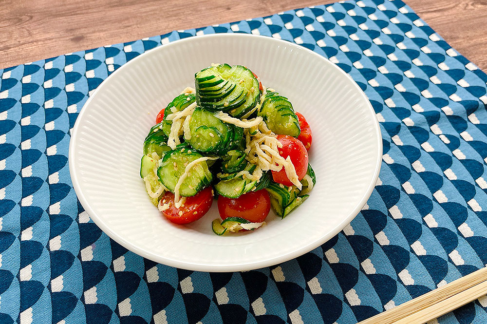 夏野菜と切干大根の和え物