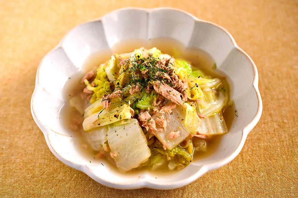 白菜とツナの煮物
