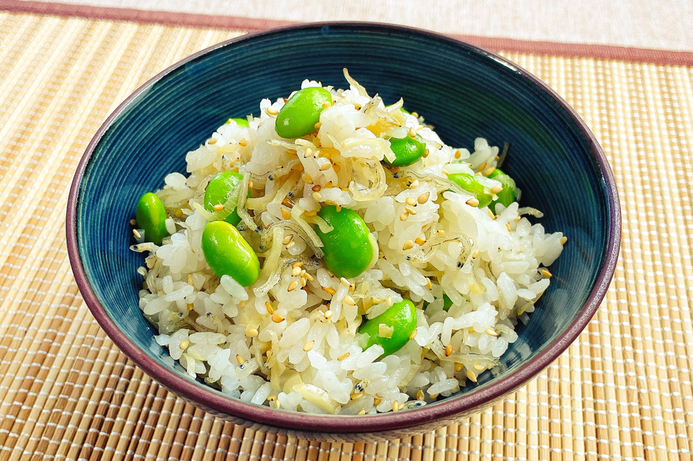 新生姜と枝豆の混ぜご飯