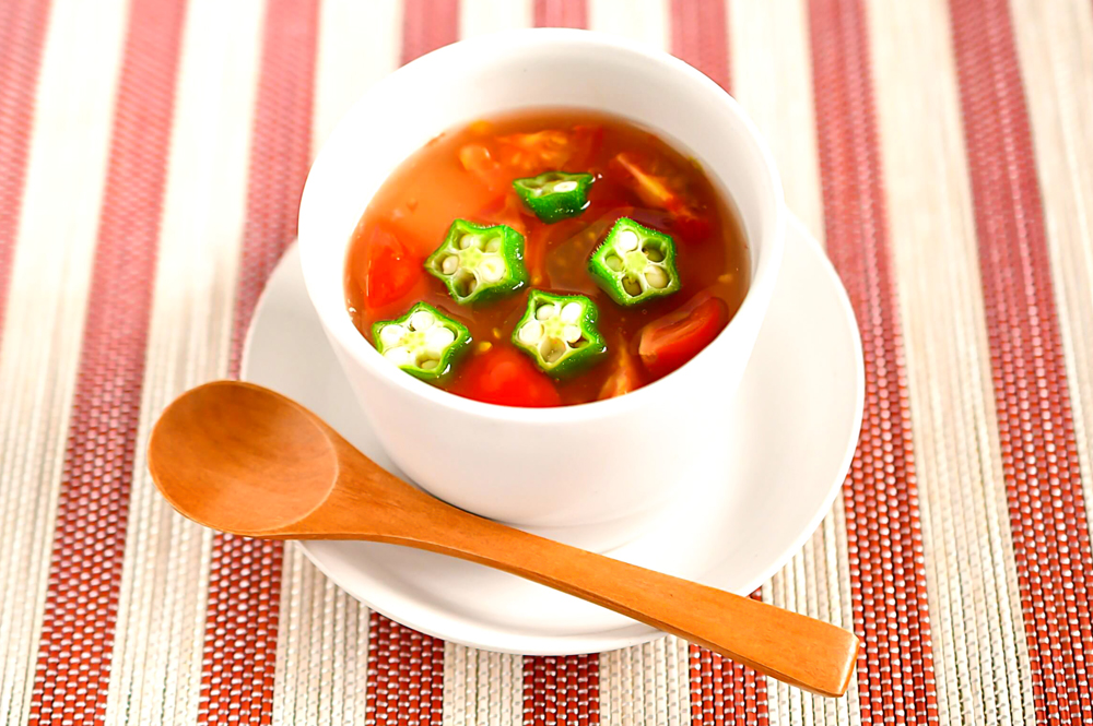 トマトのあんかけ茶碗蒸し