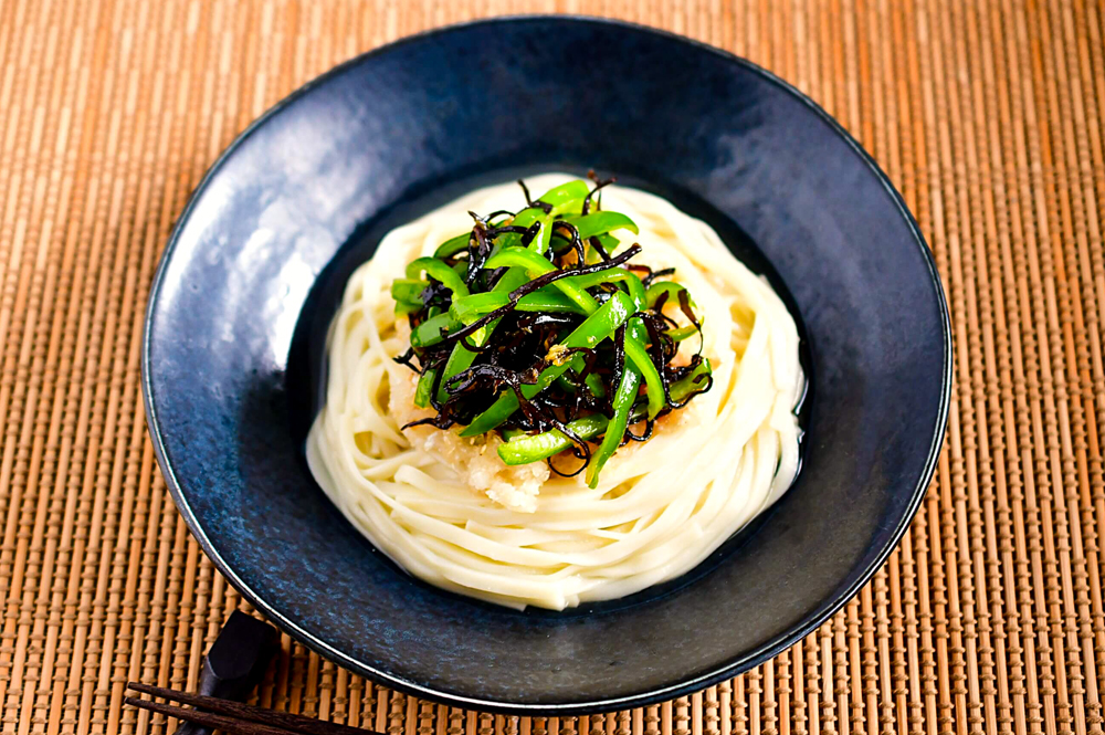 ピーマンのみぞれうどん