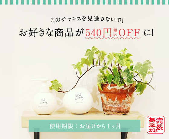 お好きな商品が540円（税込）OFFに！