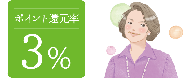ポイント還元率 3%