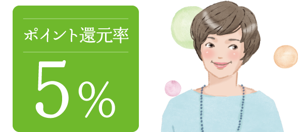 ポイント還元率 5%