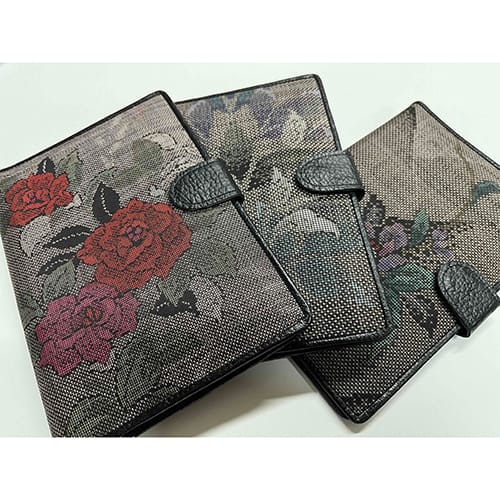 大島紬お薬手帳カード入れ