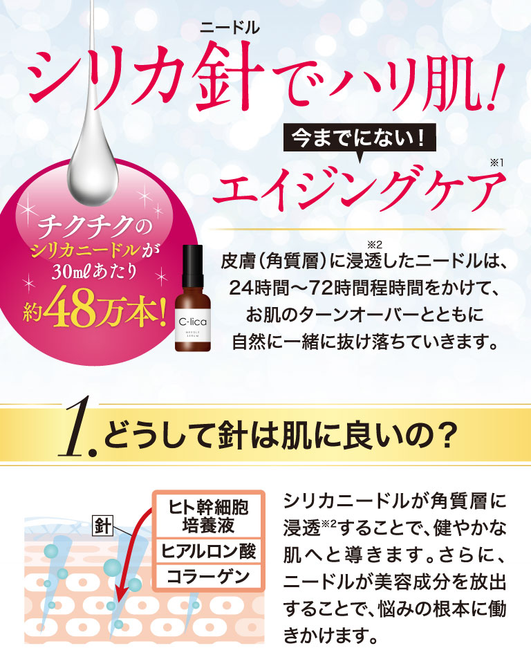 シリカ針でハリ肌1