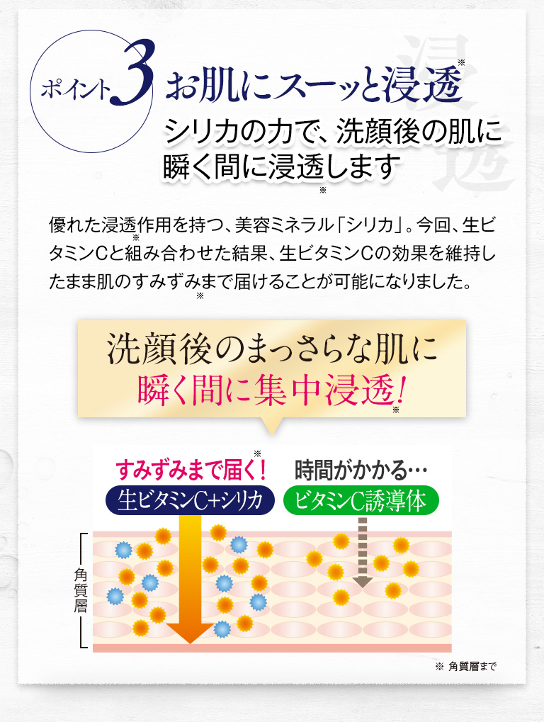 ポイント３　お肌にスーッと浸透