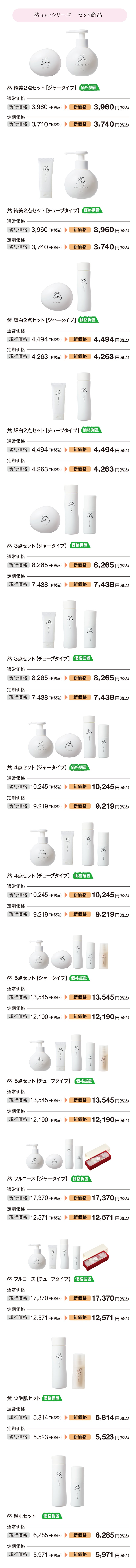 価格改訂のお知らせ 3