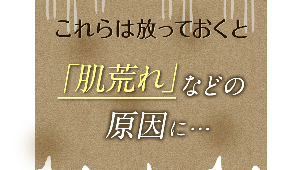 これらは放っておくと「肌荒れ」の原因に…