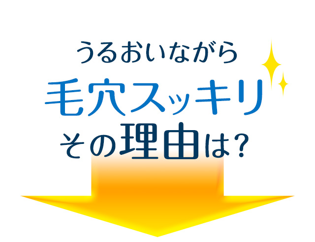 うるおいながら毛穴スッキリ その理由は？