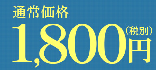通常価格1,800円（税別）送料500円